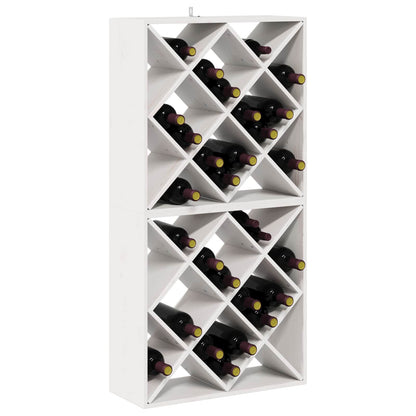 Wine Rack 2 pcs White 62 x 25 x 62 cm Solid Pine Wood