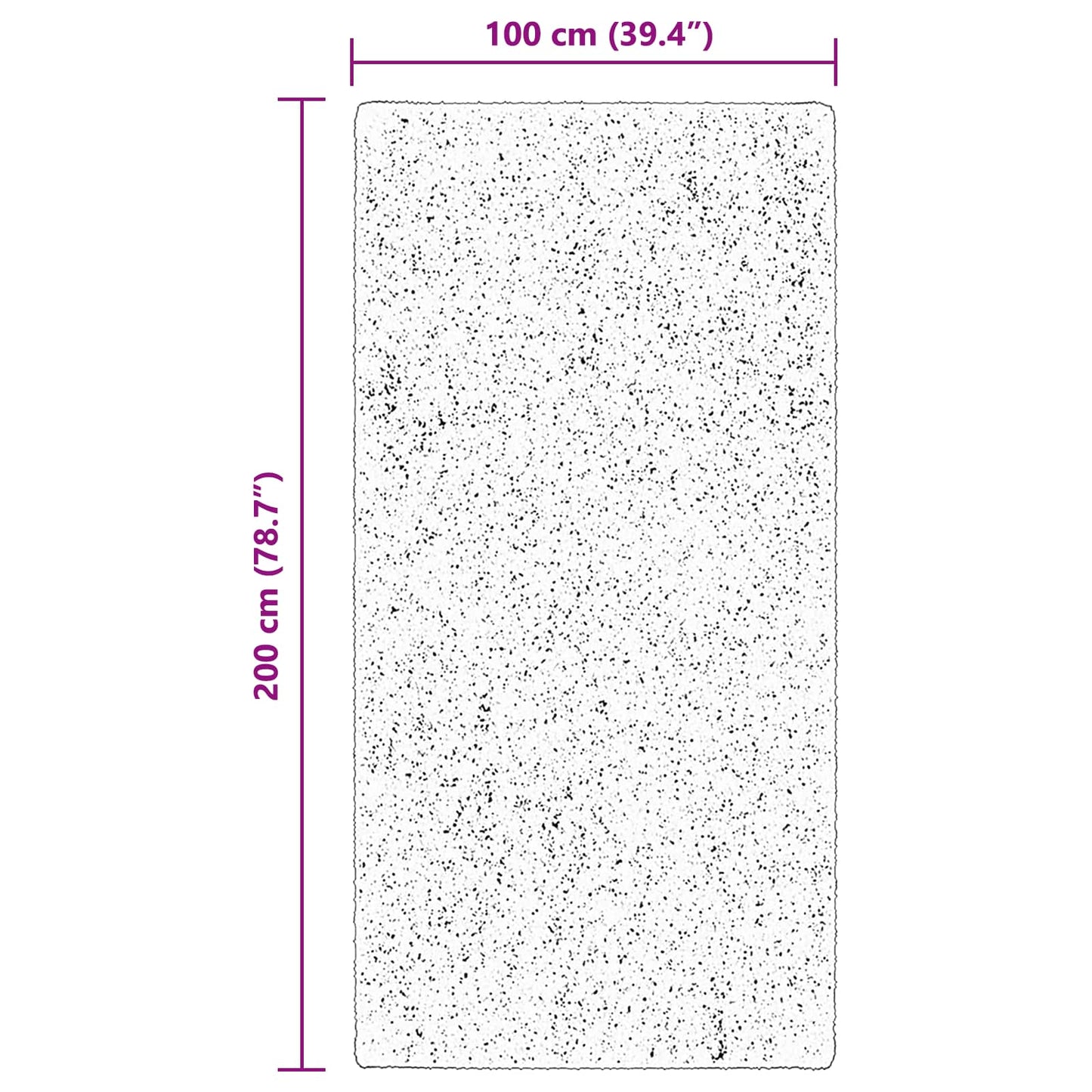 Area Rugs Rectangular HUARTE Brown 200 x 100 cm Polyester