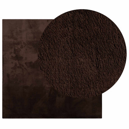 Medium Pile Soft and Washable Rug HUARTE Brown 160 x 160 cm