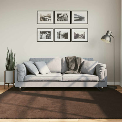 Medium Pile Soft and Washable Rug HUARTE Brown 200 x 200 cm
