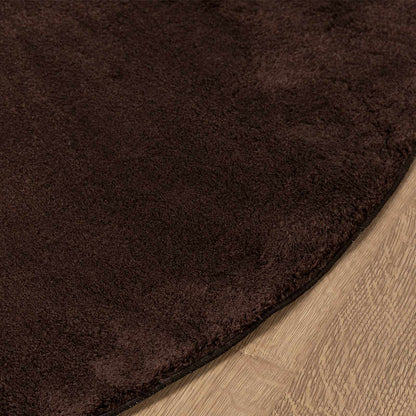 Area Rugs Round HUARTE Brown Ø 160 CM Polyester