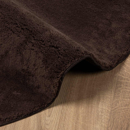 Area Rugs Round HUARTE Brown Ø 200 CM Polyester