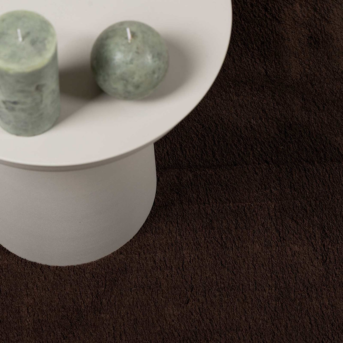 Area Rugs Round HUARTE Brown Ø 200 CM Polyester