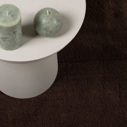 Area Rugs Round HUARTE Brown Ø 200 CM Polyester