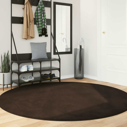 Area Rugs Round HUARTE Brown Ø 200 CM Polyester