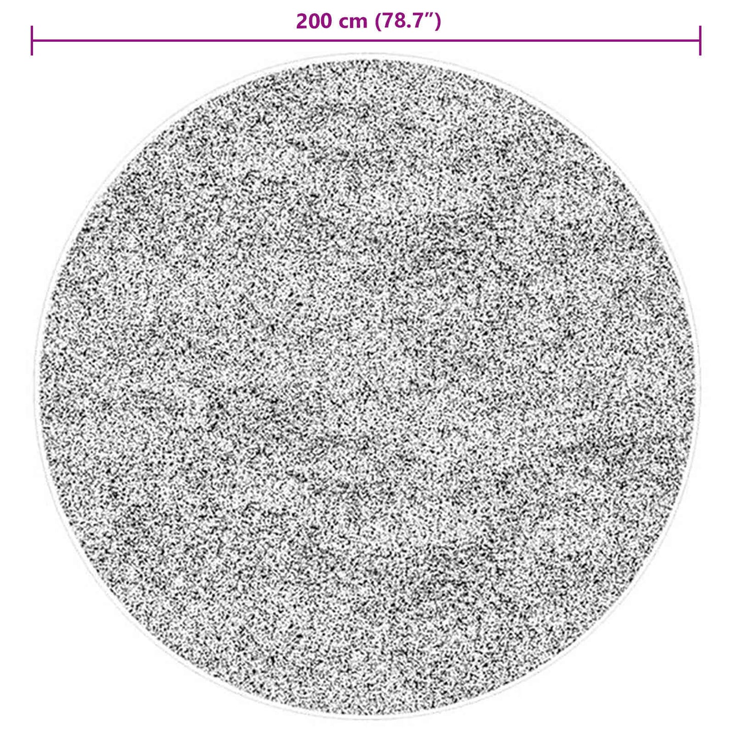 Area Rugs Round HUARTE Brown Ø 200 CM Polyester