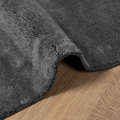 Medium Pile Soft and Washable Rug HUARTE Anthracite 80 x 500 cm