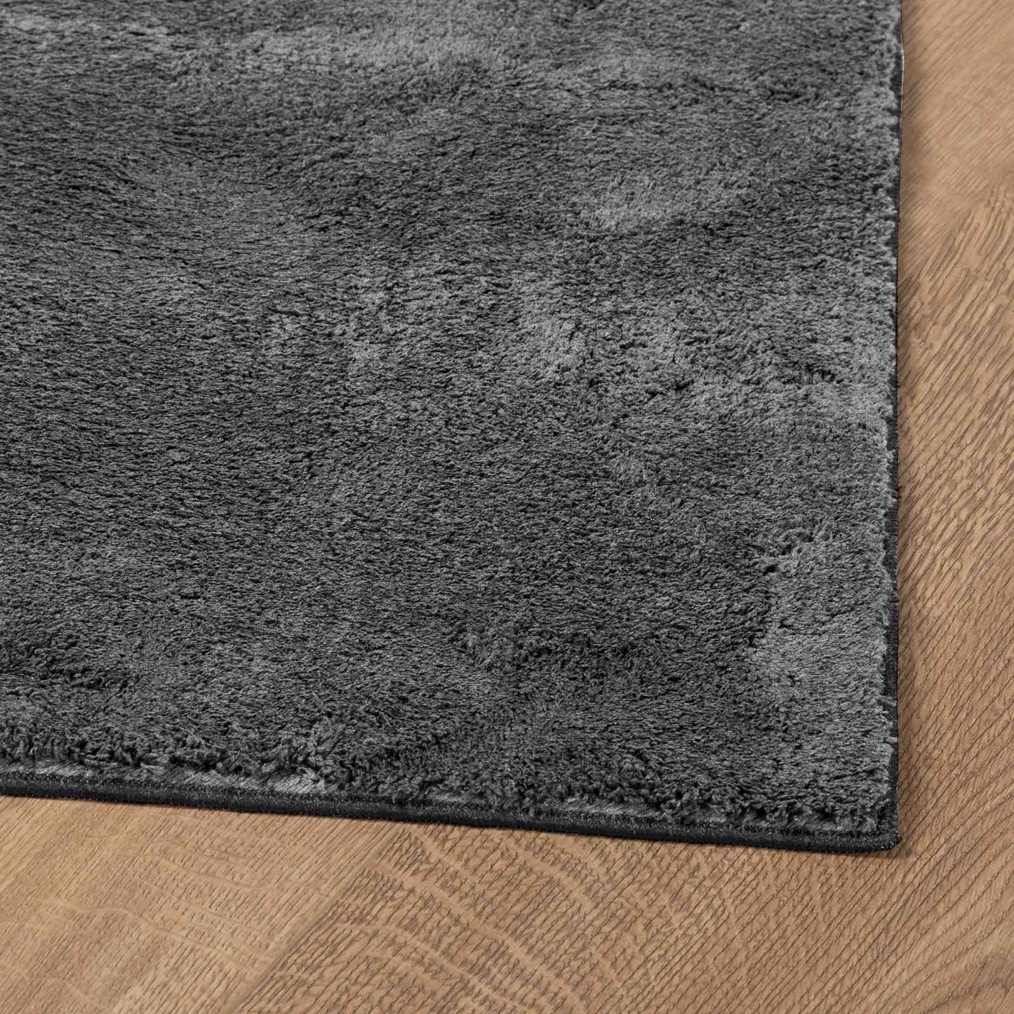Medium Pile Soft and Washable Rug HUARTE Anthracite 80 x 500 cm
