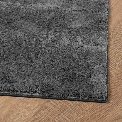 Medium Pile Soft and Washable Rug HUARTE Anthracite 80 x 500 cm