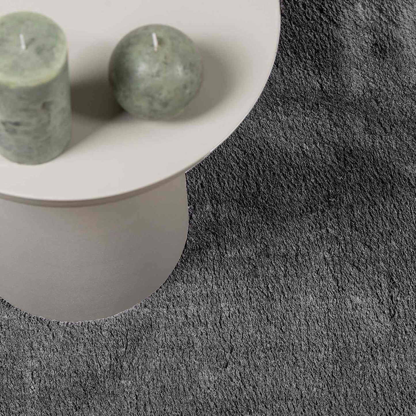 Medium Pile Soft and Washable Rug HUARTE Anthracite 80 x 500 cm