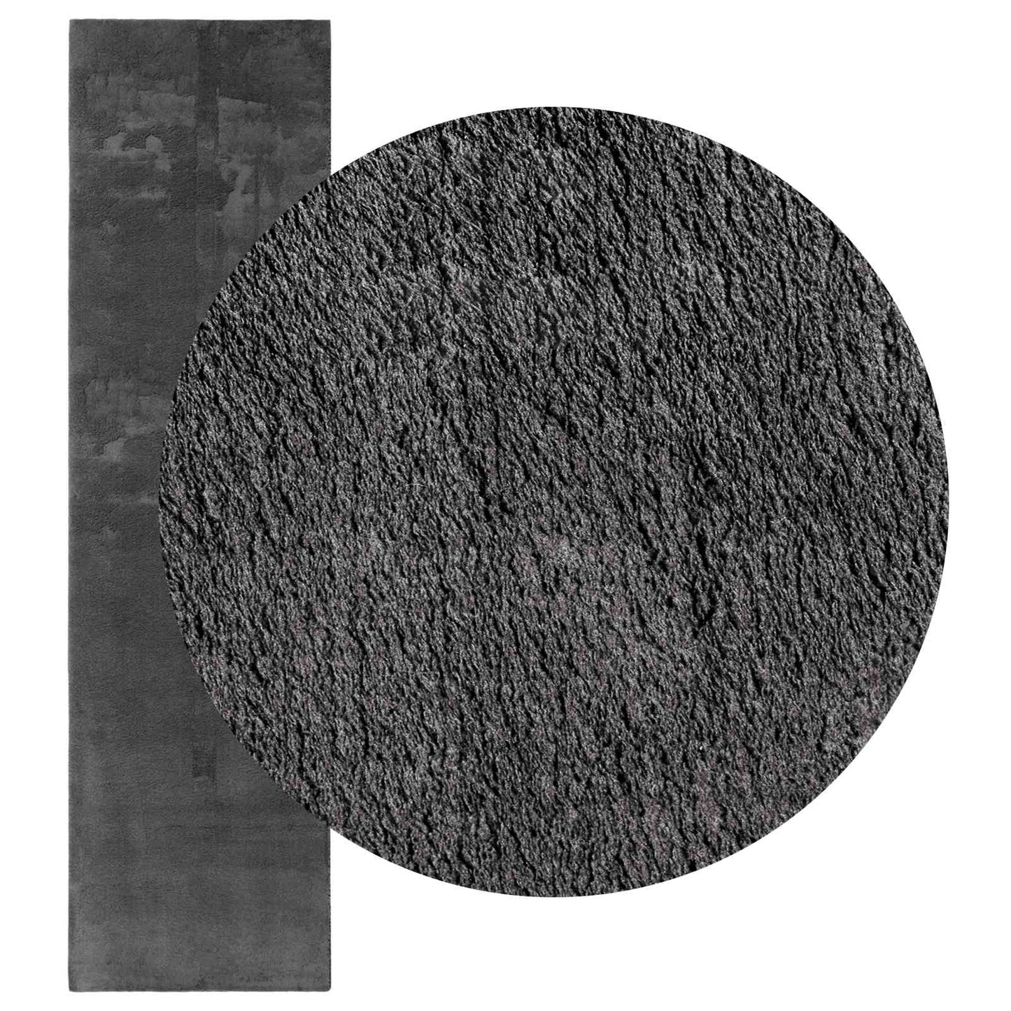 Medium Pile Soft and Washable Rug HUARTE Anthracite 80 x 500 cm