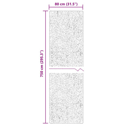 Medium Pile Soft and Washable Rug HUARTE Cream 80 x 750 cm