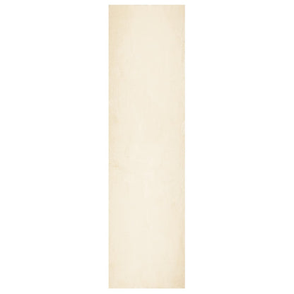 Medium Pile Soft and Washable Rug HUARTE Cream 80 x 750 cm