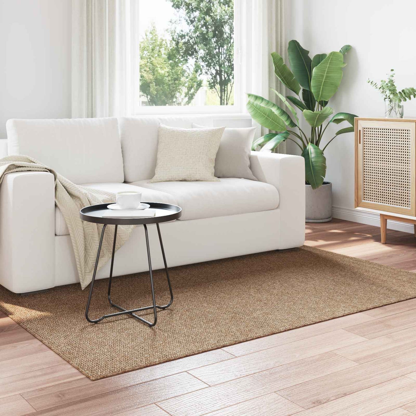 Area Rugs Rectangular AGIRA Natural 170 x 120 cm Polyester