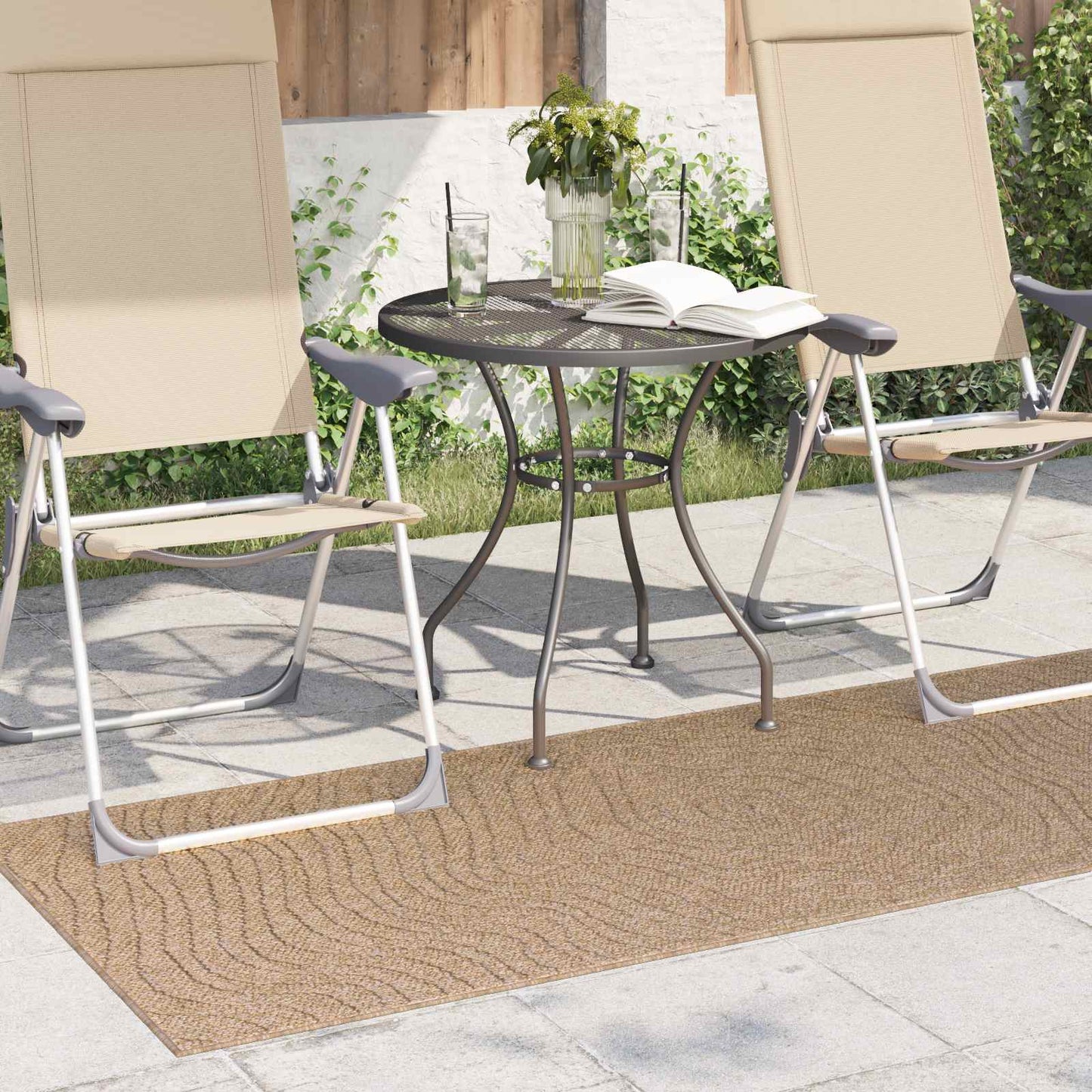 Area Rugs Moire Rectangular AGIRA Natural 200 x 80 cm Polyester