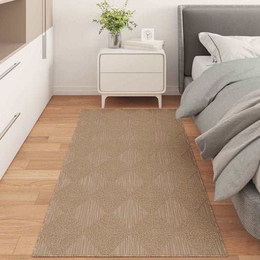 Indoor and Outdoor Rug AGIRA Natural 200 x 80 cm Polyester