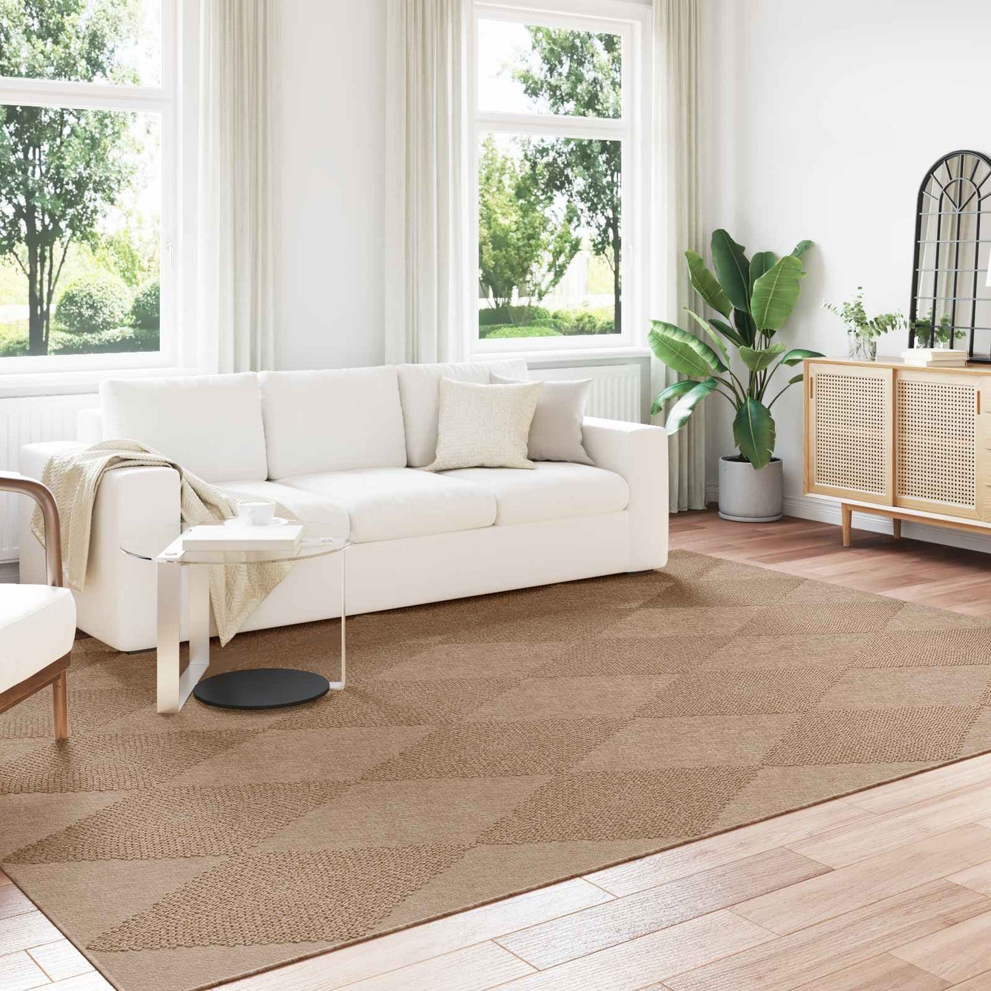 Area Rugs Rectangular AGIRA Natural 340 x 240 cm Polyester