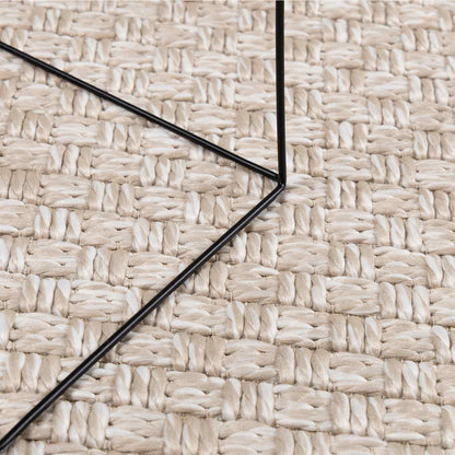 Area Rugs Square FARO Cream 120 x 120 cm Polyester