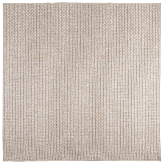 Area Rugs Square FARO Cream 120 x 120 cm Polyester