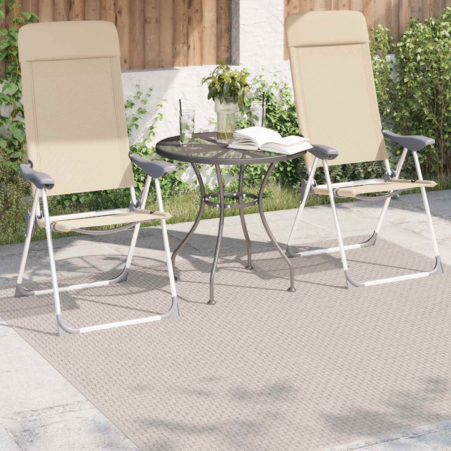 Area Rugs Square FARO Cream 200 x 200 cm Polyester