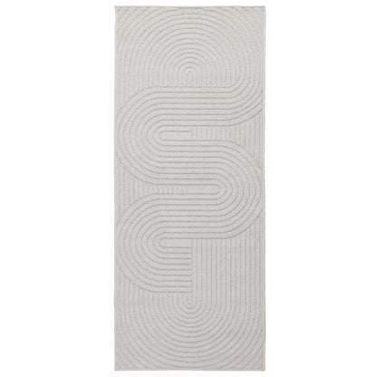Area Rugs Rectangular PALMERAS Cream 150 x 80 cm Polyester