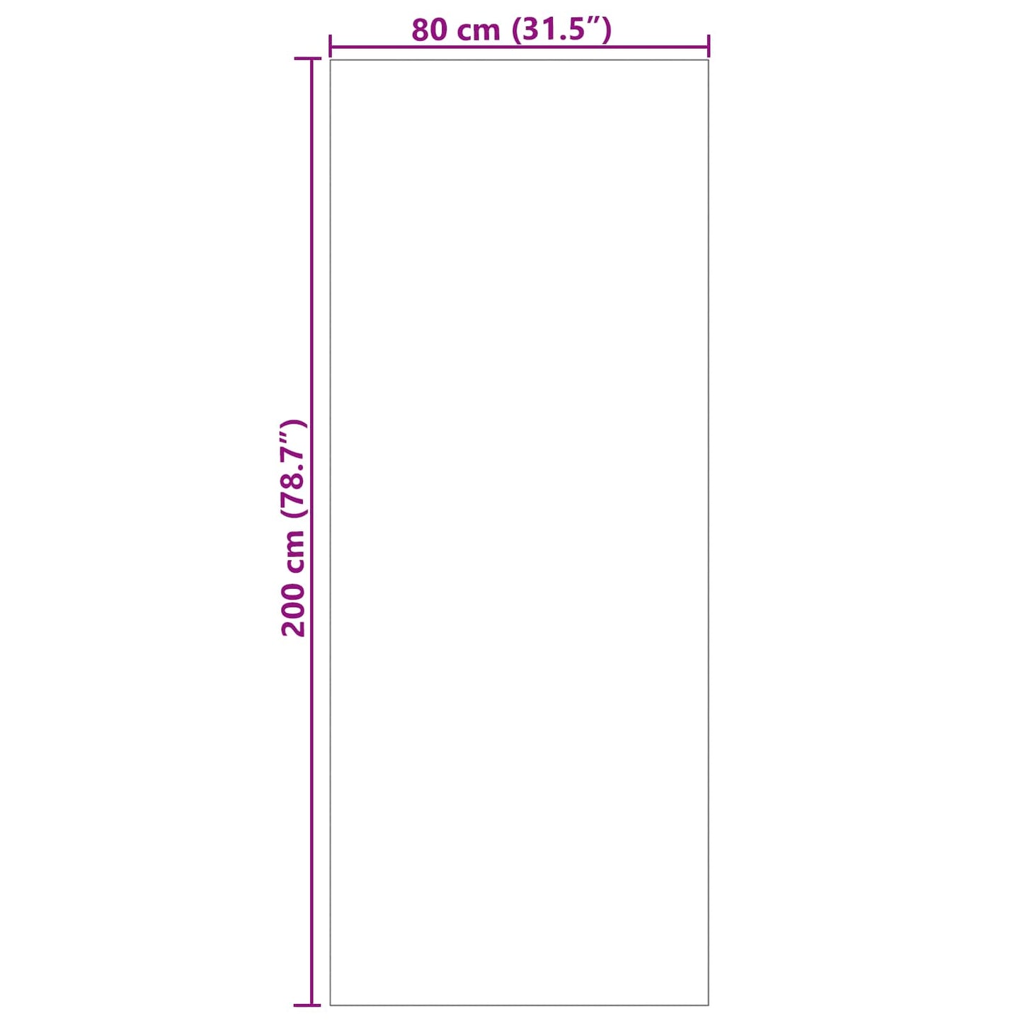 Area Rugs Rectangular PALMERAS Cream 200 x 80 cm Polyester