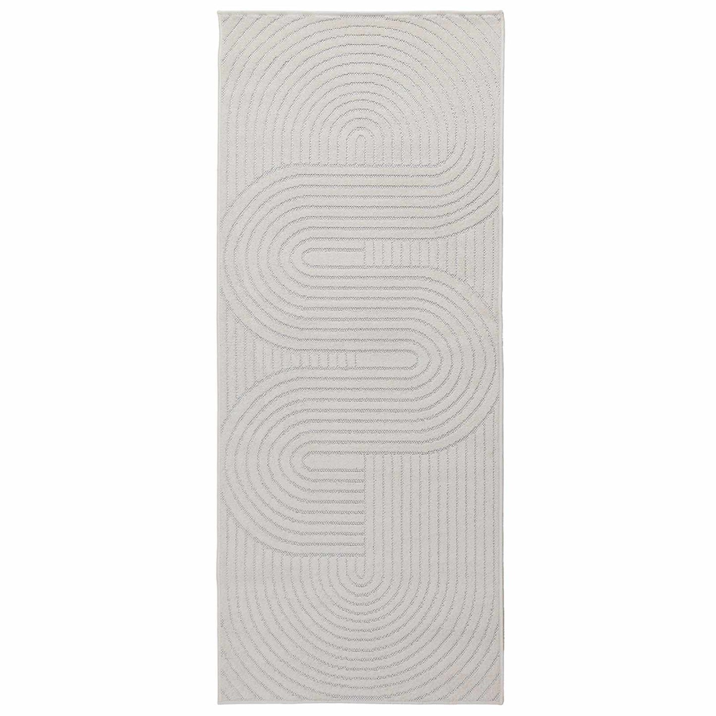Area Rugs Rectangular PALMERAS Cream 200 x 80 cm Polyester