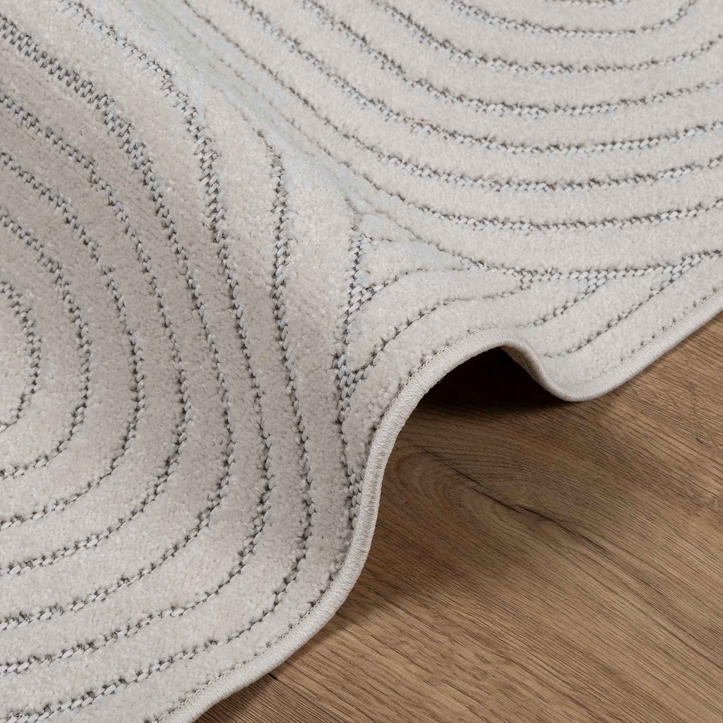 Area Rugs Rectangular PALMERAS Cream 280 x 200 cm Polyester