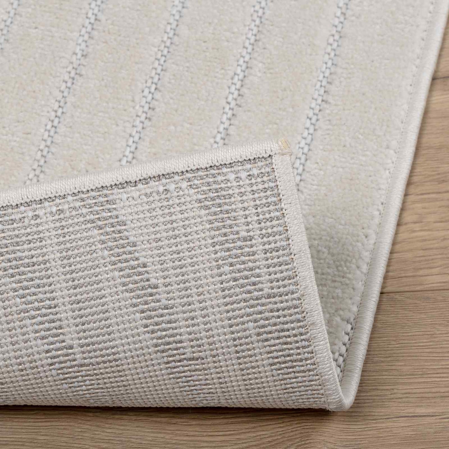 Area Rugs Rectangular PALMERAS Cream 340 x 240 cm Polyester