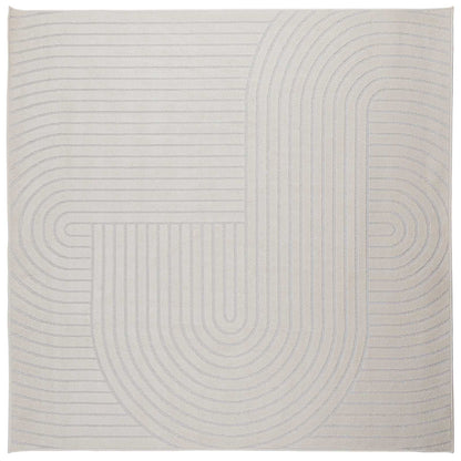 Area Rugs Square PALMERAS Cream 200 x 200 cm Polyester