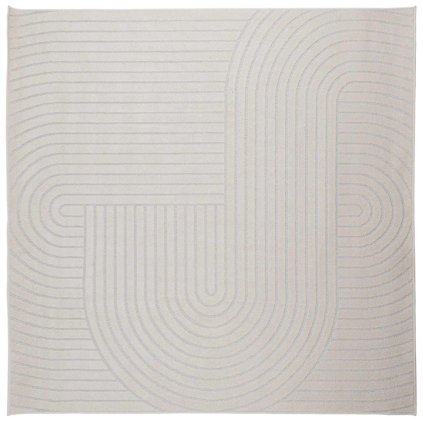 Area Rugs Square PALMERAS Cream 240 x 240 cm Polyester
