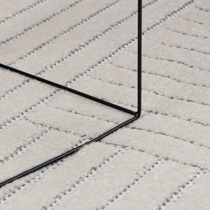 Area Rugs Round PALMERAS Cream Ø 120 CM Polyester