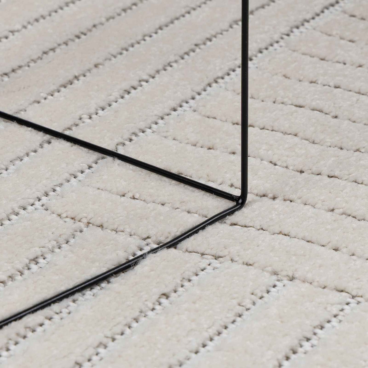 Area Rugs Round PALMERAS Cream Ø 160 CM Polyester