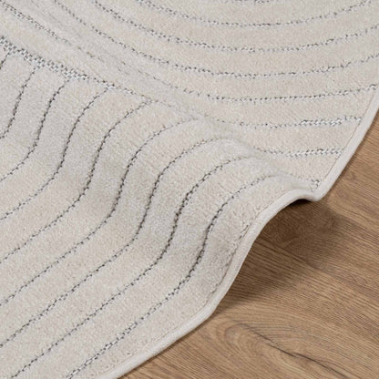 Area Rugs Round PALMERAS Cream Ø 160 CM Polyester