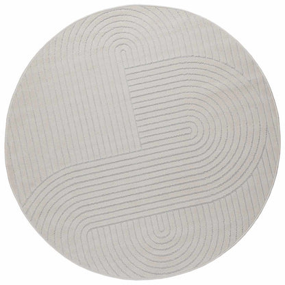 Area Rugs Round PALMERAS Cream Ø 160 CM Polyester