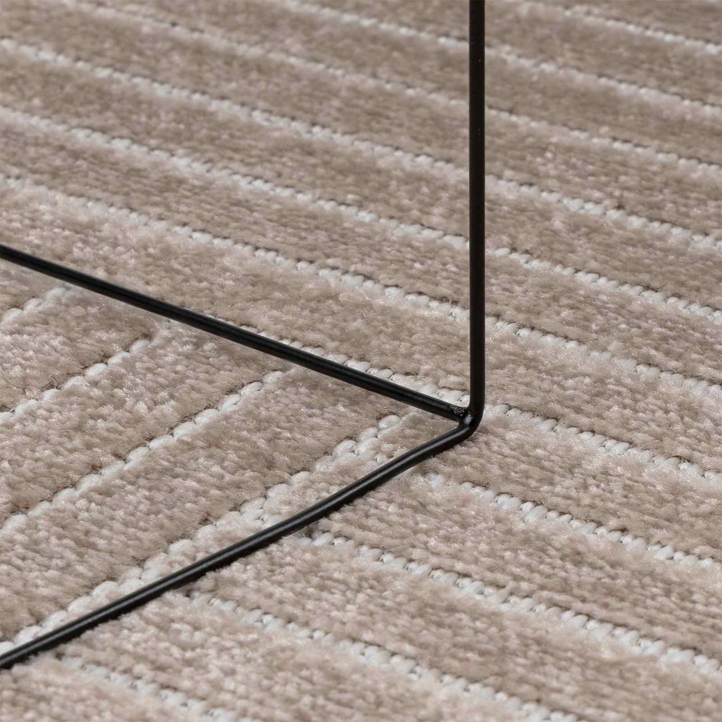 Area Rugs Square PALMERAS Beige 120 x 120 cm Polyester