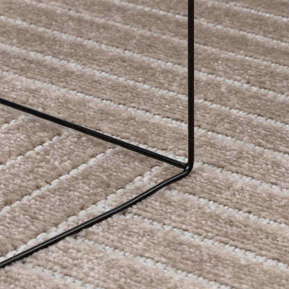 Area Rugs Square PALMERAS Beige 120 x 120 cm Polyester
