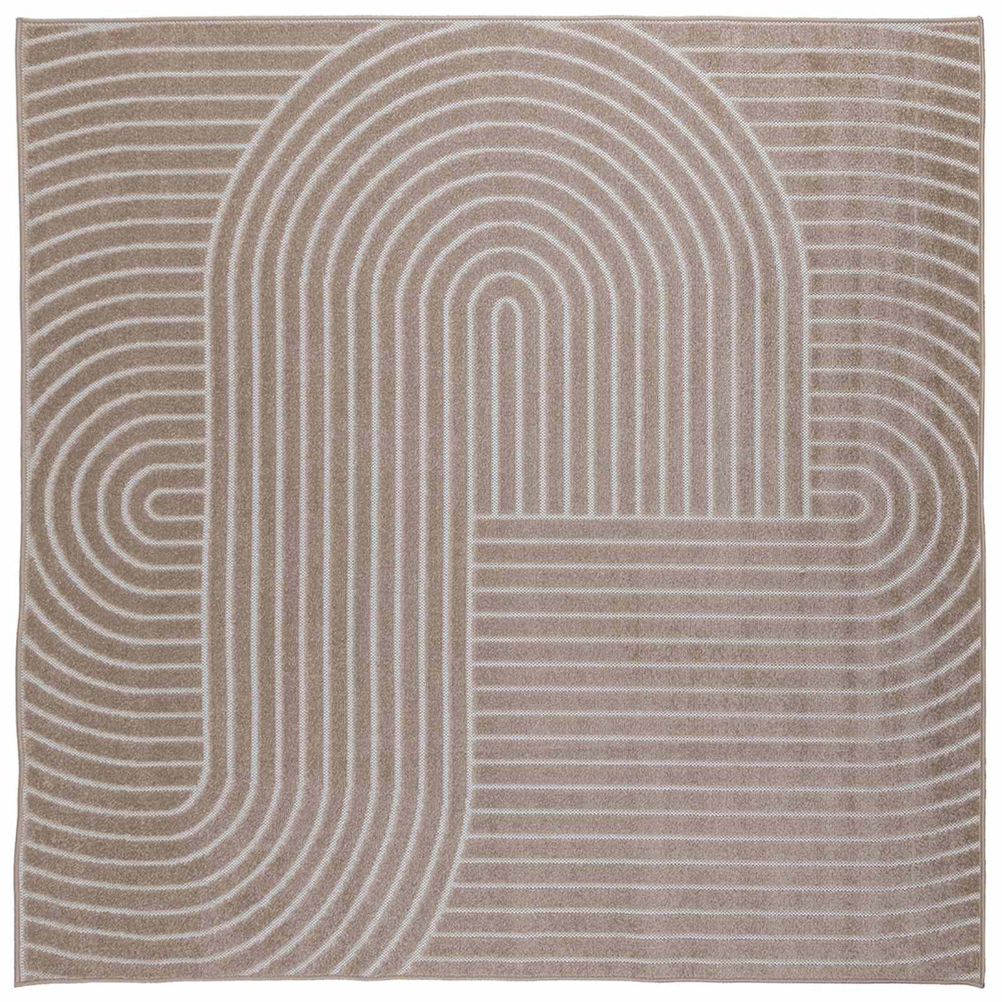 Area Rugs Square PALMERAS Beige 240 x 240 cm Polyester