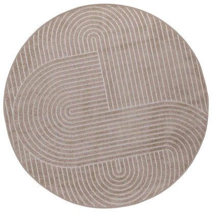 Area Rugs Round PALMERAS Beige Ø 160 CM Polyester