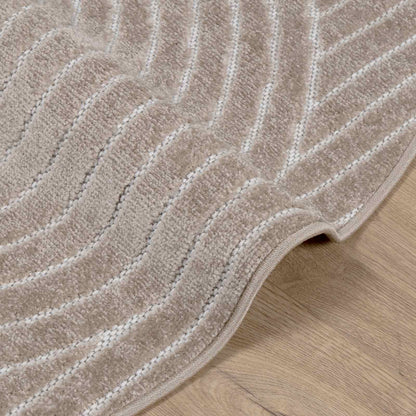 Area Rugs Round PALMERAS Beige Ø 200 CM Polyester