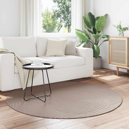 Area Rugs Round PALMERAS Beige Ø 200 CM Polyester