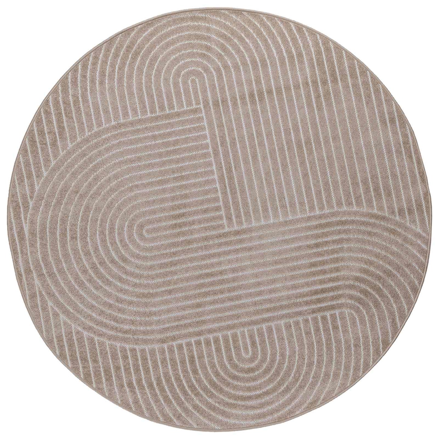 Area Rugs Round PALMERAS Beige Ø 200 CM Polyester