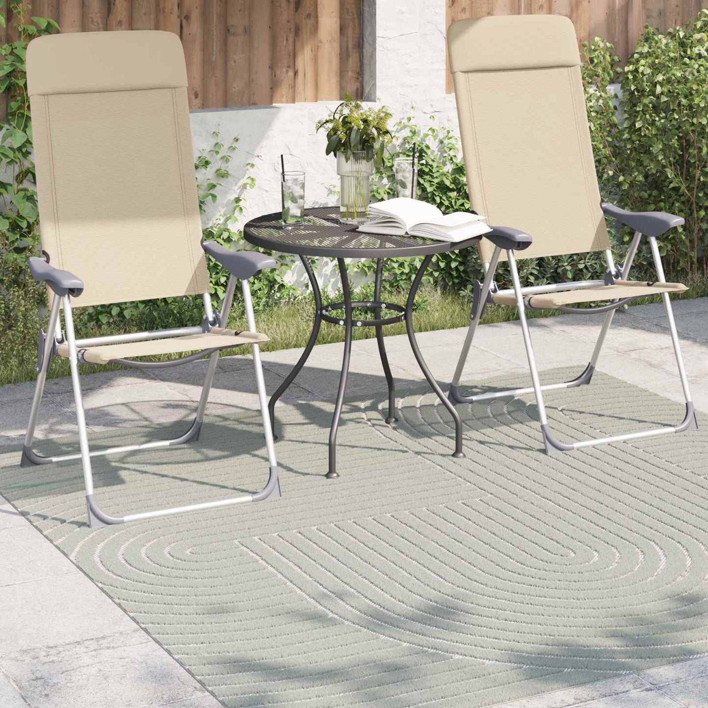 Area Rugs Square PALMERAS Green 120 x 120 cm Polyester