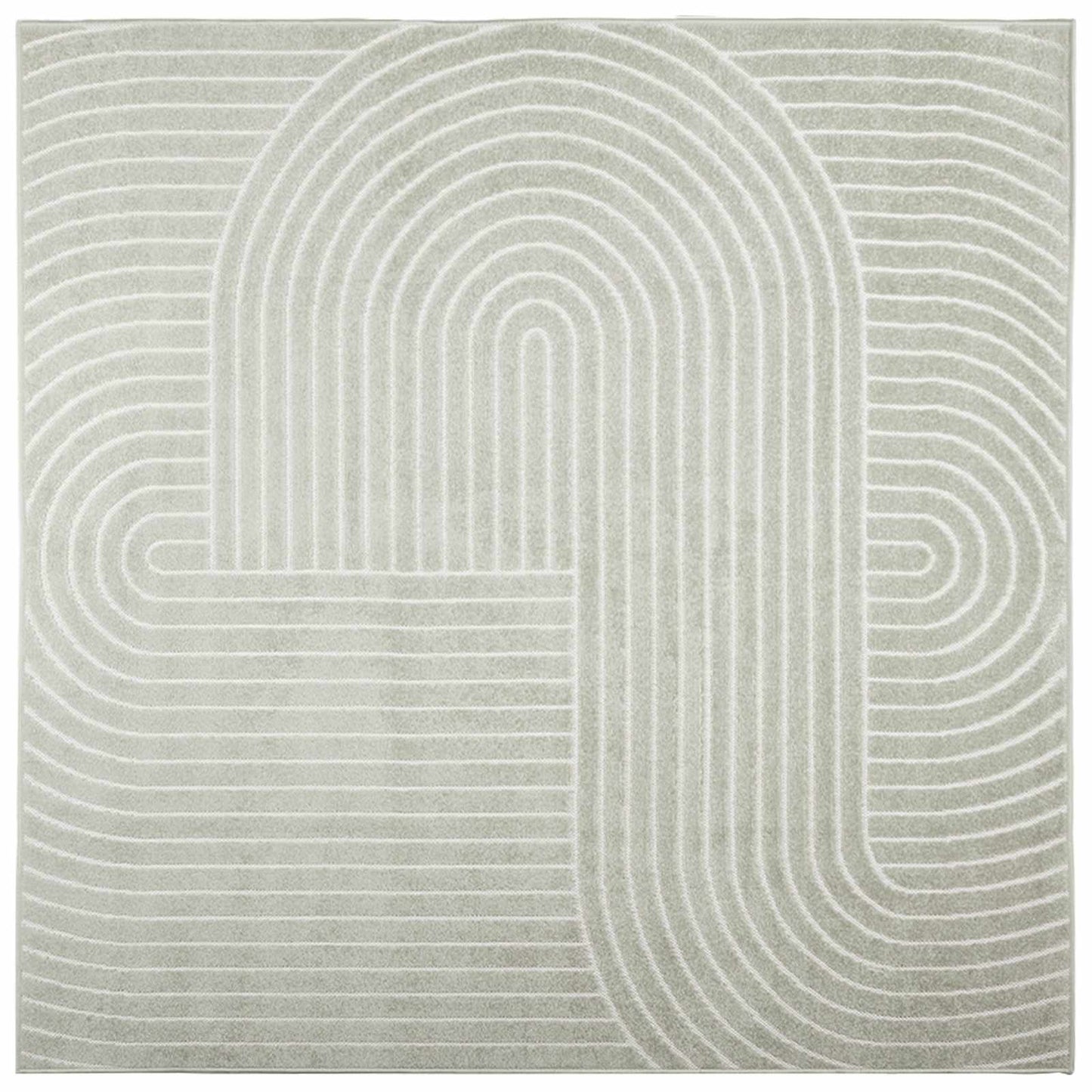 Area Rugs Square PALMERAS Green 120 x 120 cm Polyester