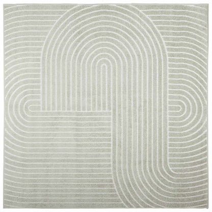 Area Rugs Square PALMERAS Green 120 x 120 cm Polyester