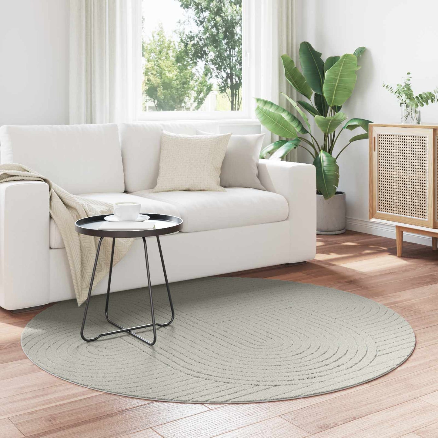 Area Rugs Round PALMERAS Green Ø 120 CM Polyester