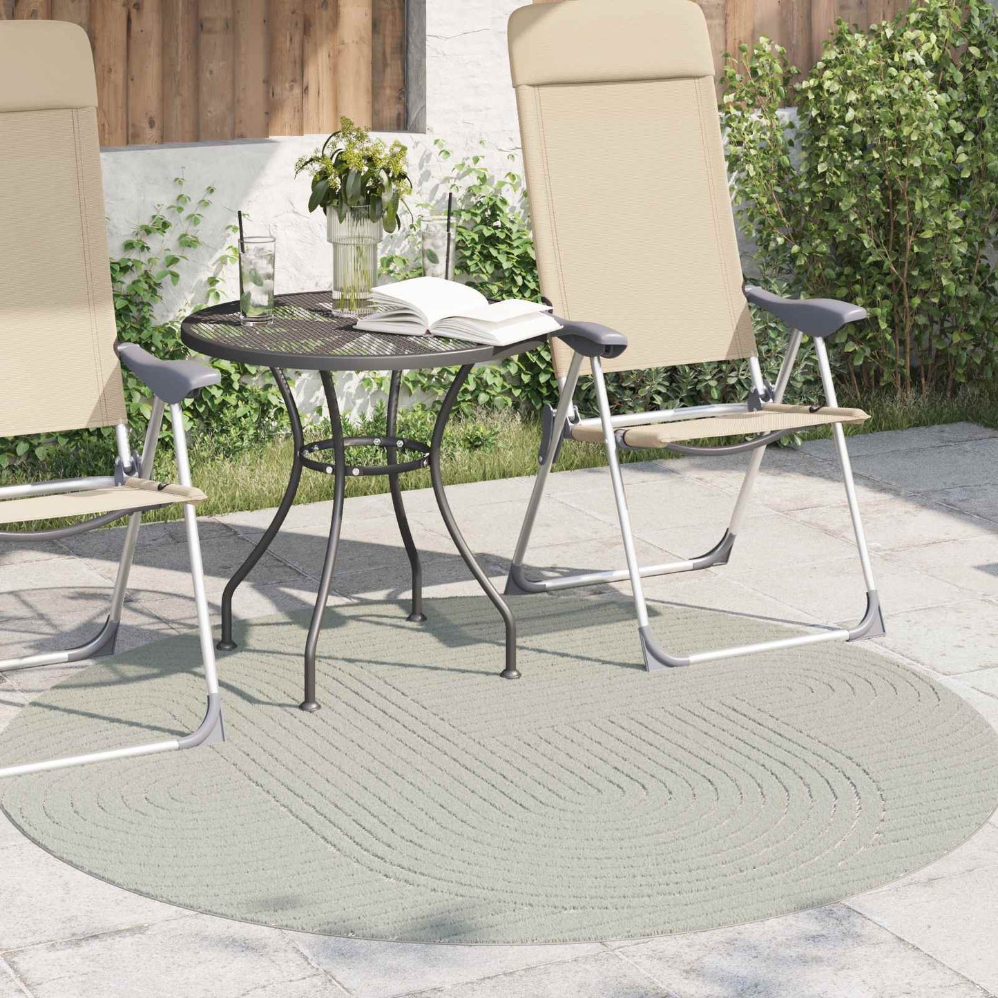 Area Rugs Round PALMERAS Green Ø 120 CM Polyester
