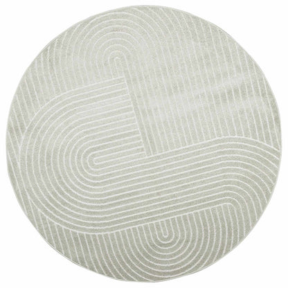 Area Rugs Round PALMERAS Green Ø 120 CM Polyester
