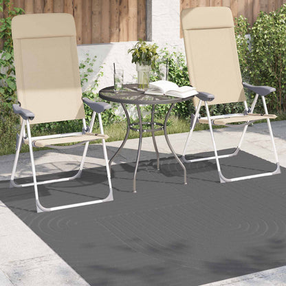 Area Rugs Square PALMERAS Anthracite 120 x 120 cm Polyester