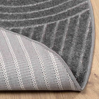 Area Rugs Round PALMERAS Anthracite Ø 160 CM Polyester
